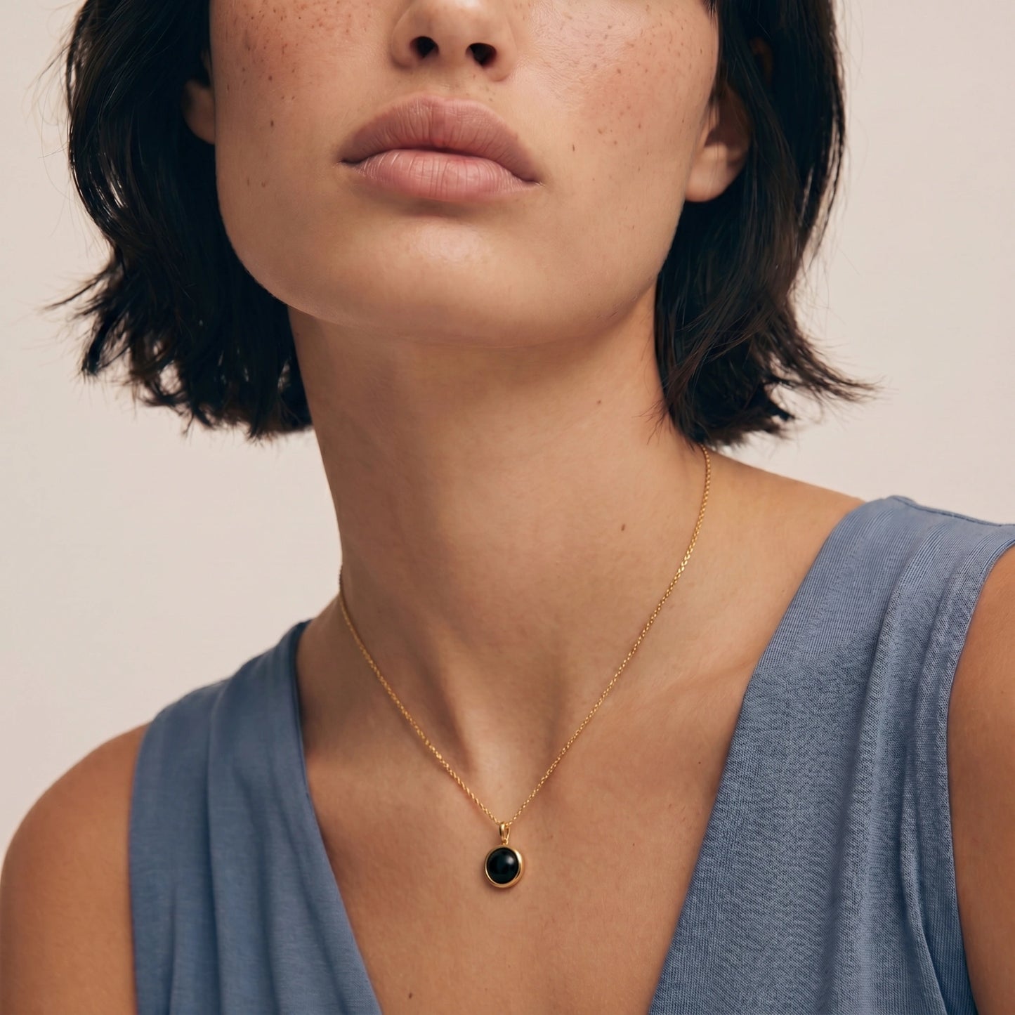 Midnight Agate Circle Necklace by Troy Peruzzi