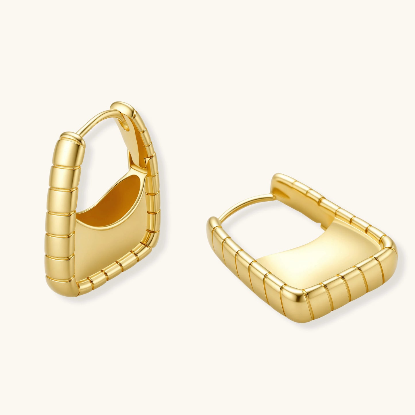 Bamboo Huggie Hoops by Troy Peruzzi