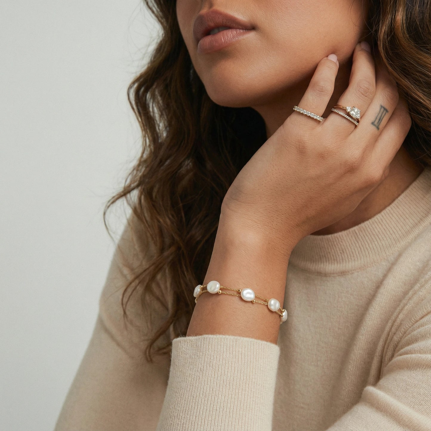 Baroque Pearl Layered Bracelet by Troy Peruzzi