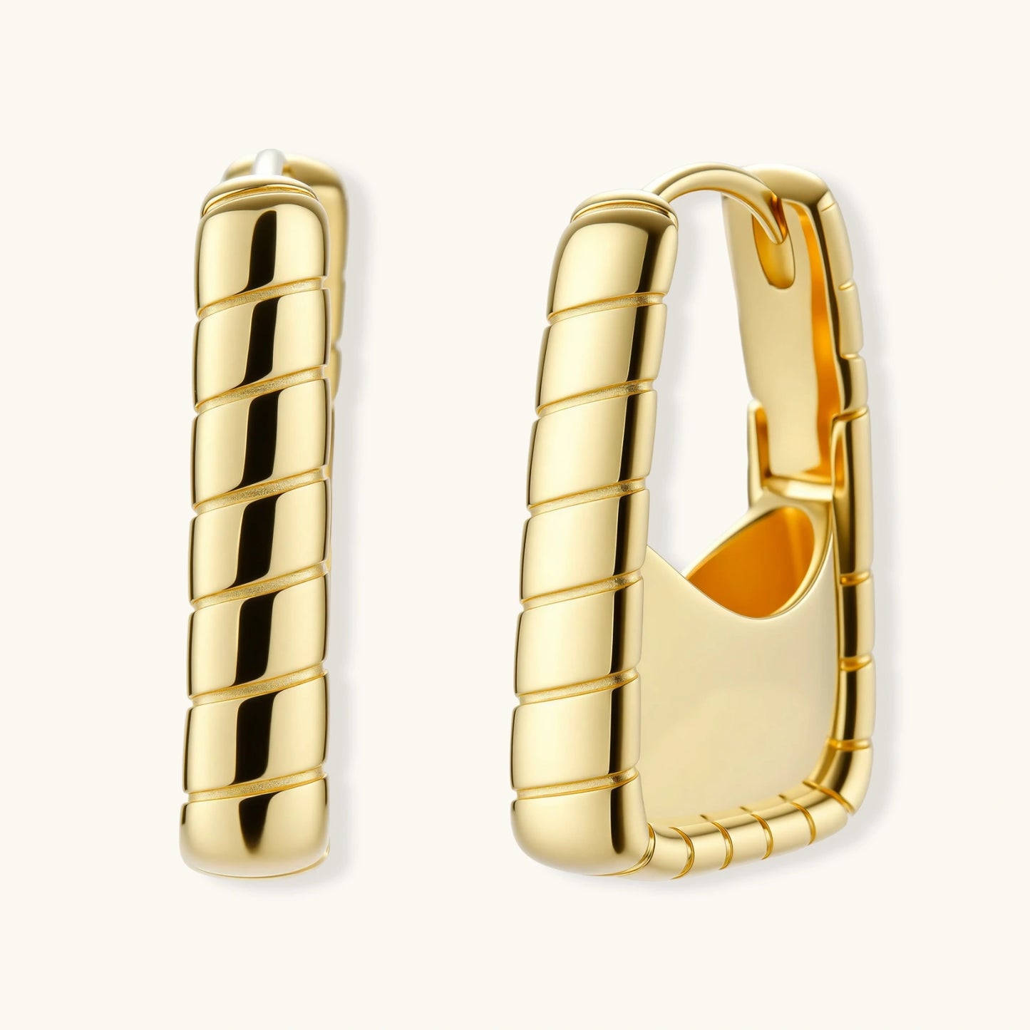 Bamboo Huggie Hoops by Troy Peruzzi
