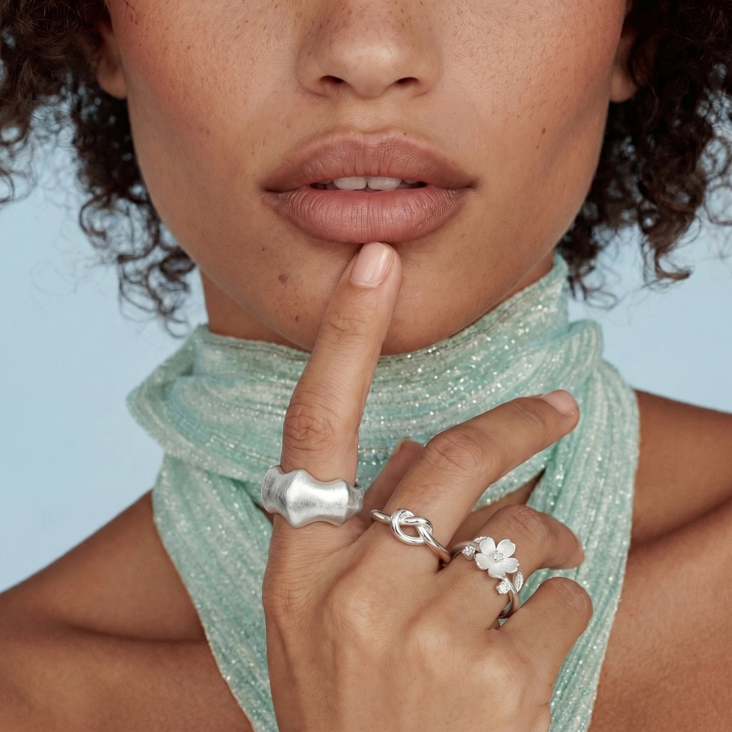 Liquid Silver Statement Ring by Troy Peruzzi