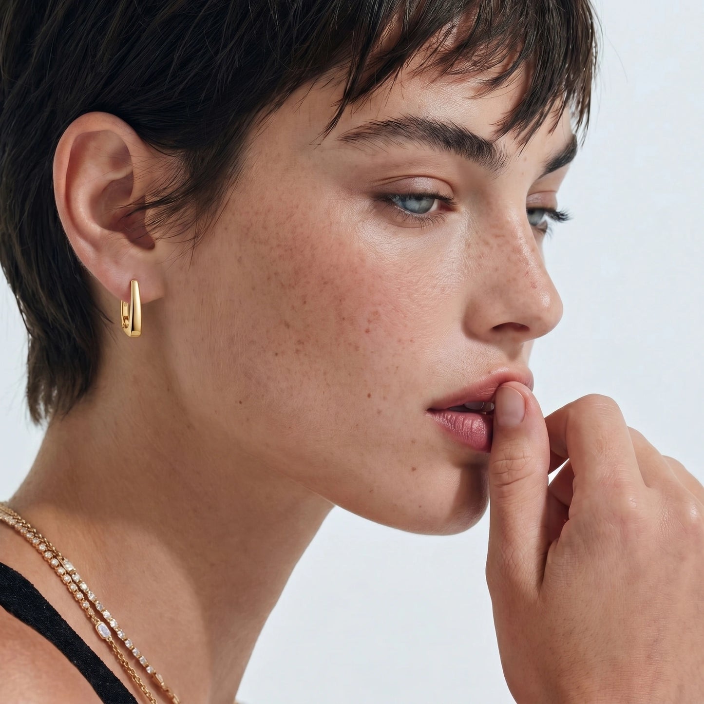 Golden Hour Huggie Earrings by Troy Peruzzi